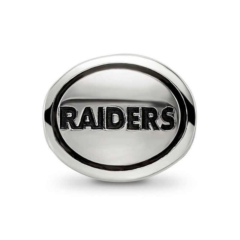 Sterling Silver Antiqued Oakland Raiders Nfl Bead
