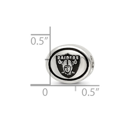 Sterling Silver Antiqued Oakland Raiders Nfl Bead