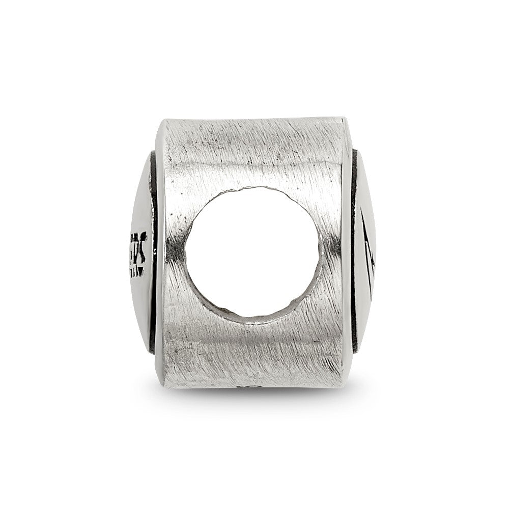 Sterling Silver Antiqued Los Angeles Chargers Nfl Bead