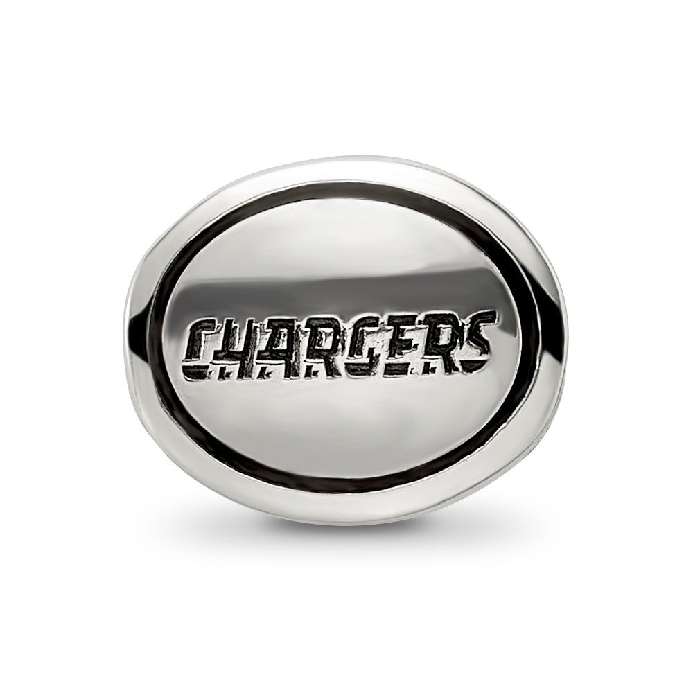 Sterling Silver Antiqued Los Angeles Chargers Nfl Bead