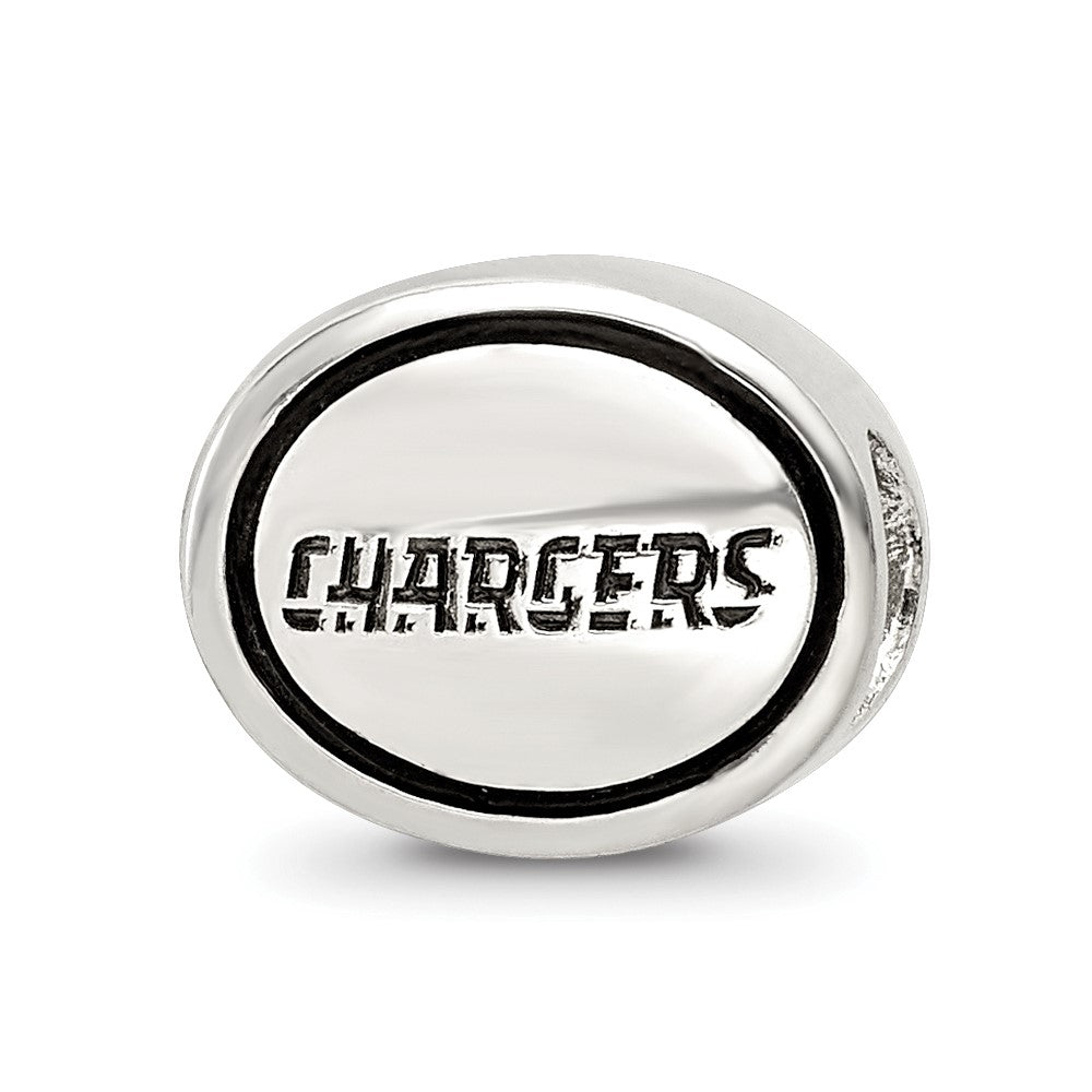 Sterling Silver Antiqued Los Angeles Chargers Nfl Bead