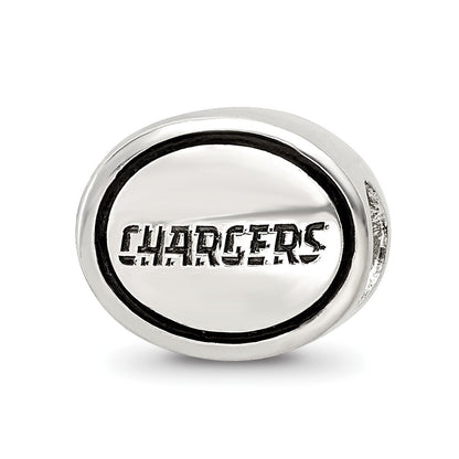 Sterling Silver Antiqued Los Angeles Chargers Nfl Bead