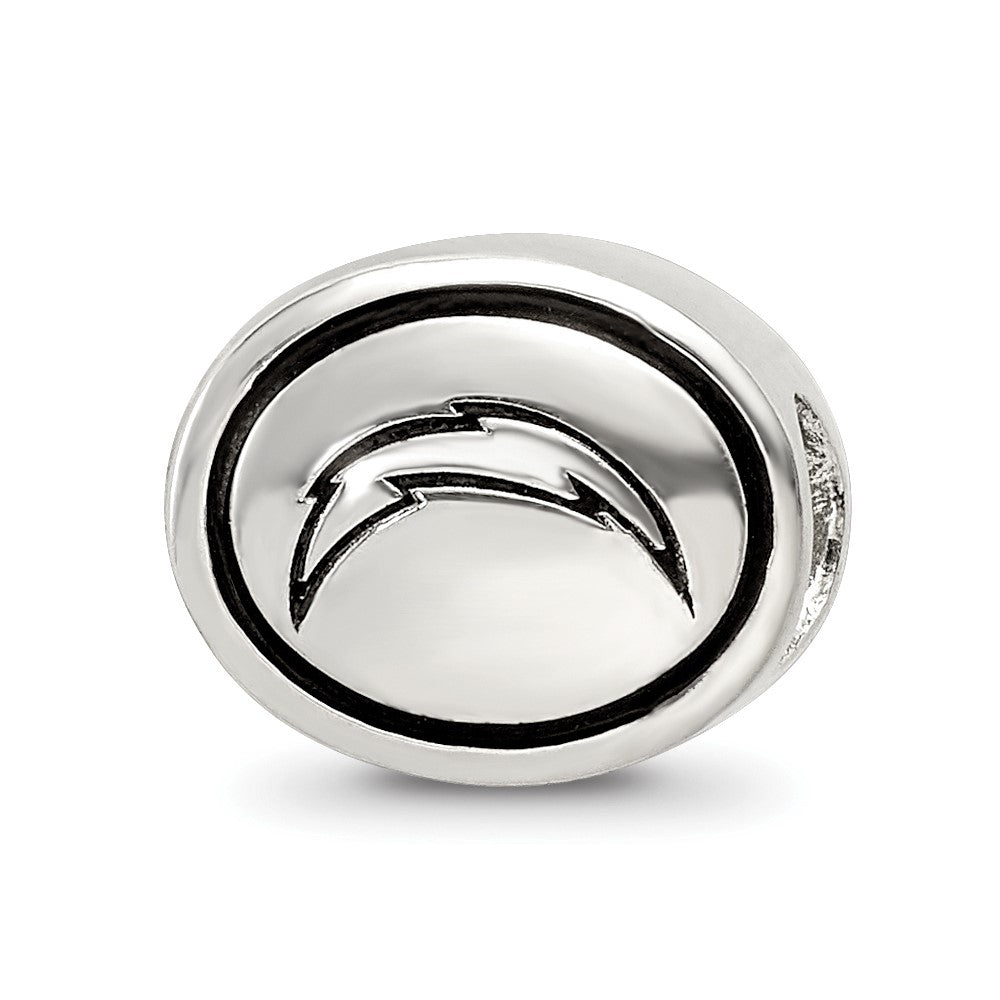 Sterling Silver Antiqued Los Angeles Chargers Nfl Bead