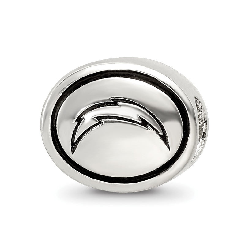 Sterling Silver Antiqued Los Angeles Chargers Nfl Bead