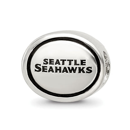 Sterling Silver Antiqued Seattle Seahawks Nfl Bead