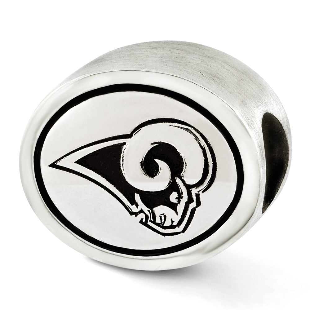 Sterling Silver Antiqued St. Louis Rams Nfl Bead