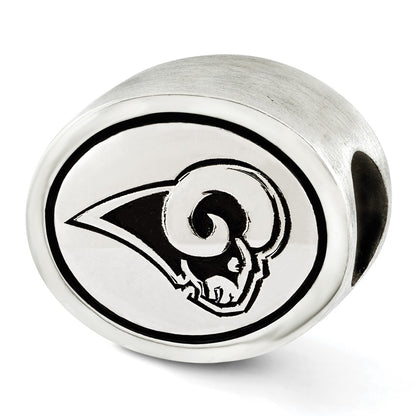 Sterling Silver Antiqued St. Louis Rams Nfl Bead