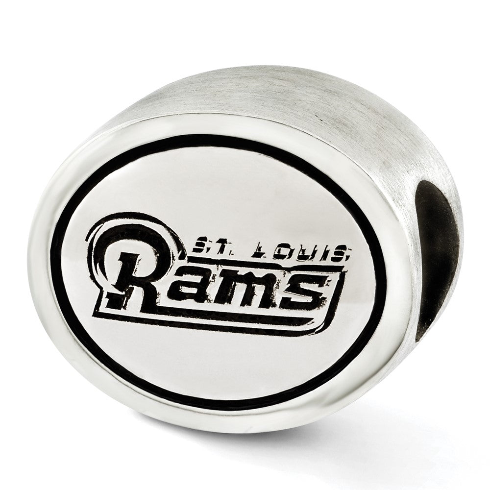 Sterling Silver Antiqued St. Louis Rams Nfl Bead