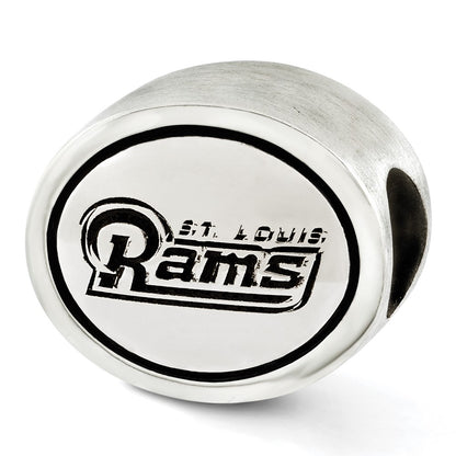 Sterling Silver Antiqued St. Louis Rams Nfl Bead