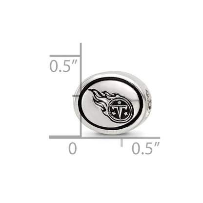 Sterling Silver Antiqued Tennessee Titans Nfl Bead