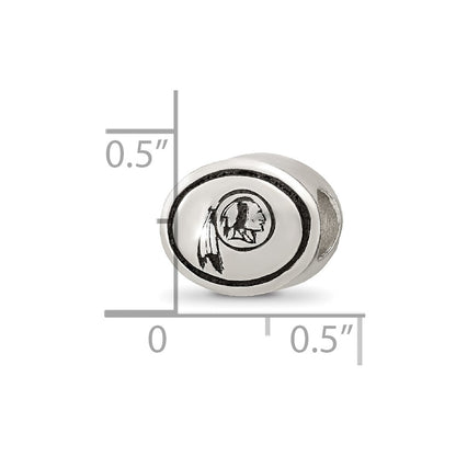 Sterling Silver Antiqued Washington Football Nfl Bead