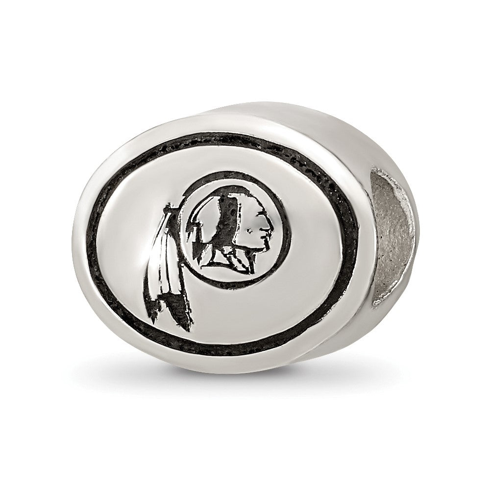 Sterling Silver Antiqued Washington Football Nfl Bead