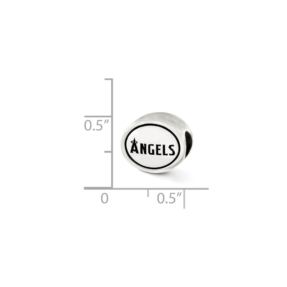 Sterling Silver Mlb Siskiyou Buckle Antiqued Los Angeles Angels Bead