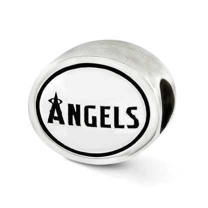 Sterling Silver Mlb Siskiyou Buckle Antiqued Los Angeles Angels Bead