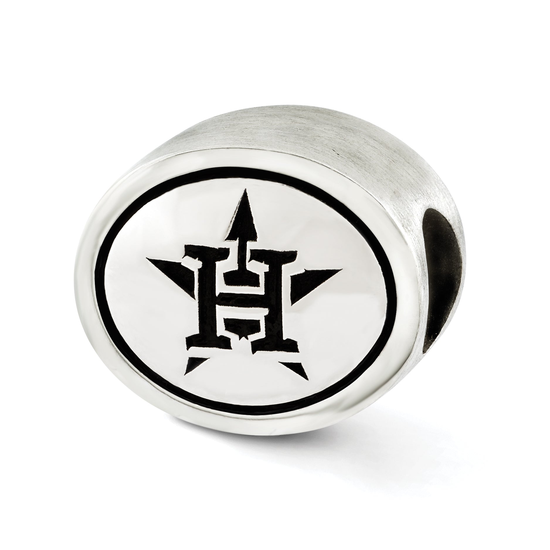 Sterling Silver Mlb Siskiyou Buckle Antiqued Houston Astros Bead