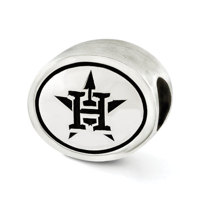 Sterling Silver Mlb Siskiyou Buckle Antiqued Houston Astros Bead