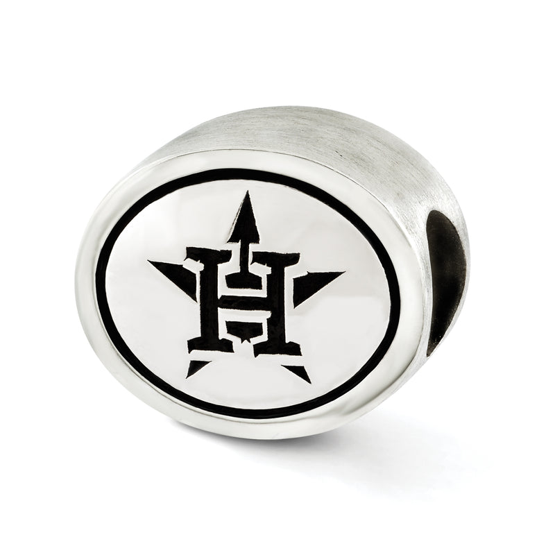 Sterling Silver Mlb Siskiyou Buckle Antiqued Houston Astros Bead