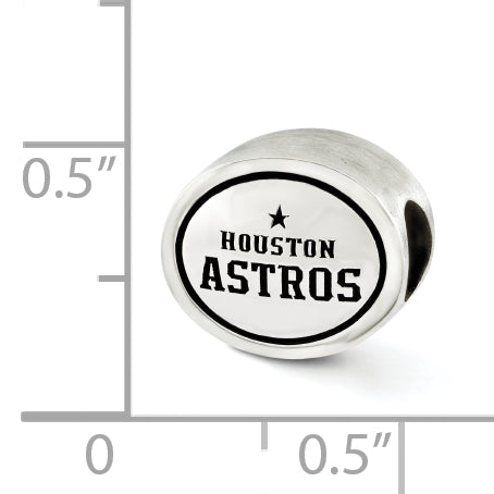 Sterling Silver Mlb Siskiyou Buckle Antiqued Houston Astros Bead