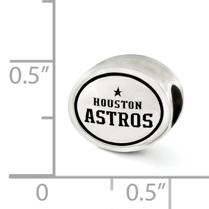 Sterling Silver Mlb Siskiyou Buckle Antiqued Houston Astros Bead