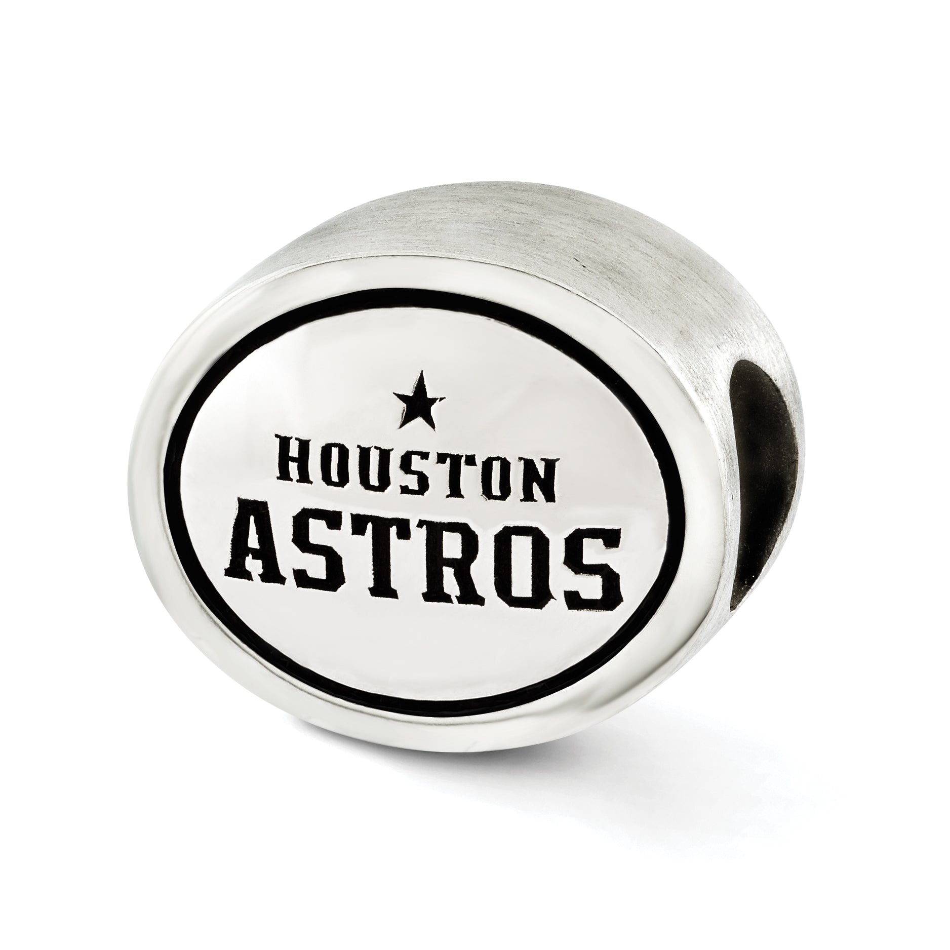 Sterling Silver Mlb Siskiyou Buckle Antiqued Houston Astros Bead