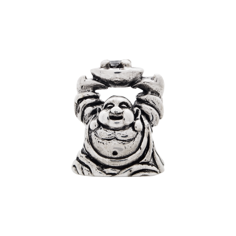 Sterling Silver Reflections Cz Buddha Bead