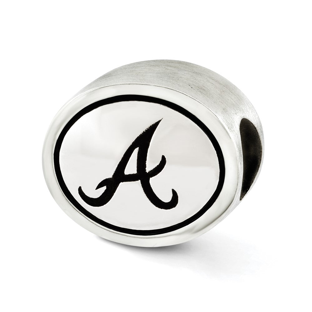 Sterling Silver Mlb Siskiyou Buckle Antiqued Atlanta Braves Bead