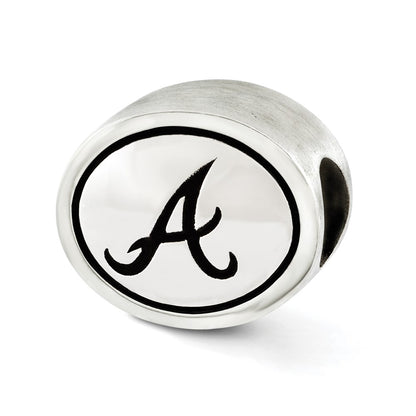 Sterling Silver Mlb Siskiyou Buckle Antiqued Atlanta Braves Bead
