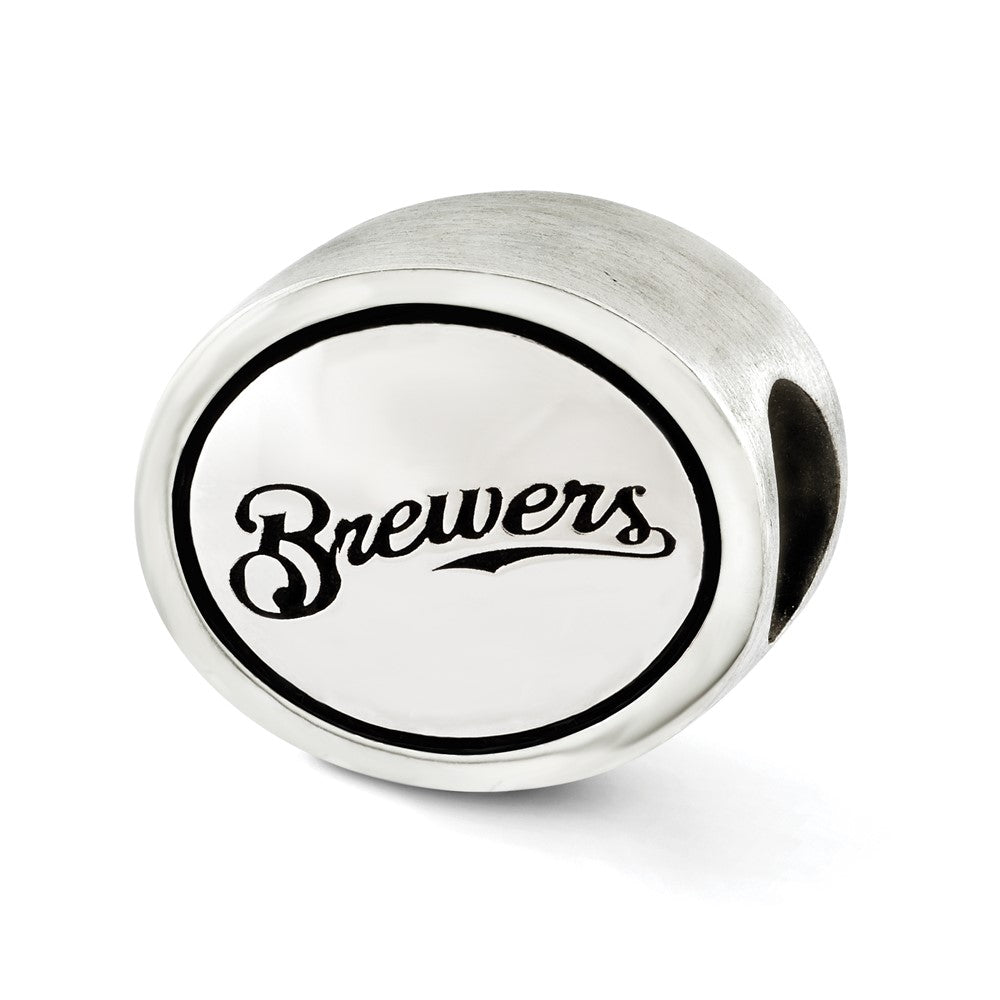 Sterling Silver Mlb Siskiyou Buckle Antiqued Milwaukee Brewers Bead