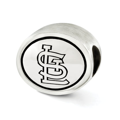 Sterling Silver Mlb Siskiyou Buckle Antiqued St. Louis Cardinals Bead