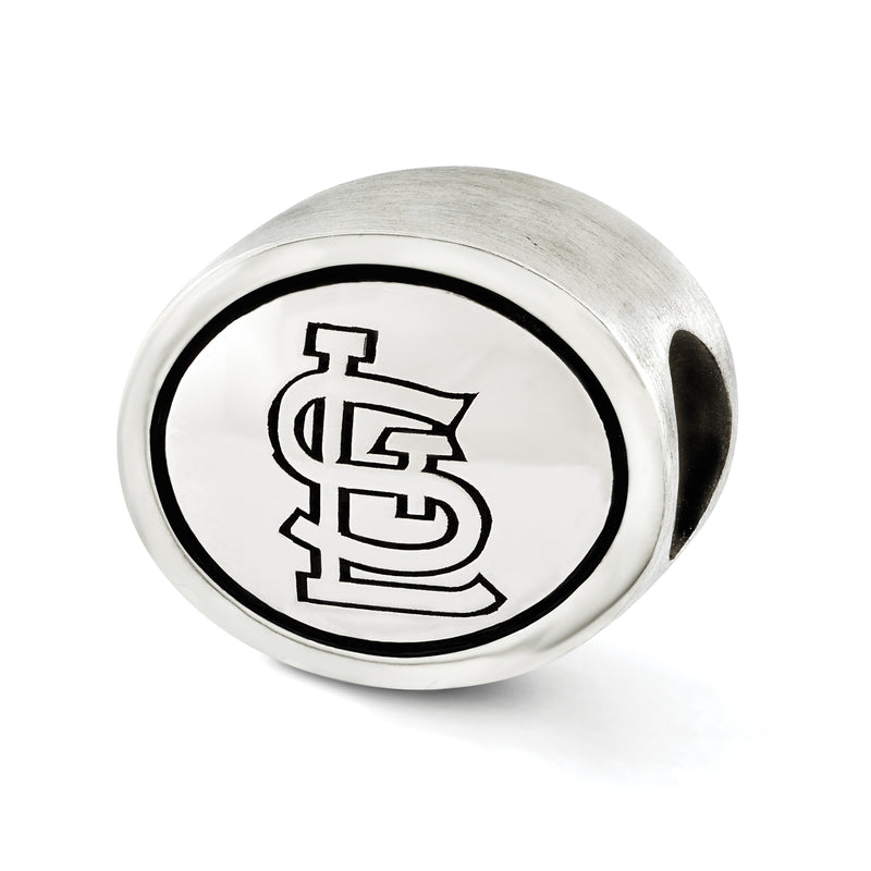 Sterling Silver Mlb Siskiyou Buckle Antiqued St. Louis Cardinals Bead