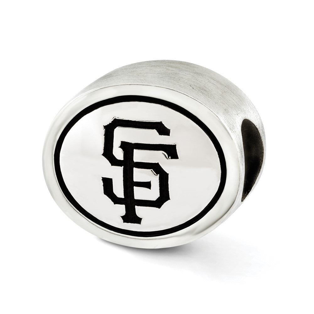 Sterling Silver Mlb Siskiyou Buckle Antiqued San Francisco Giants Bead