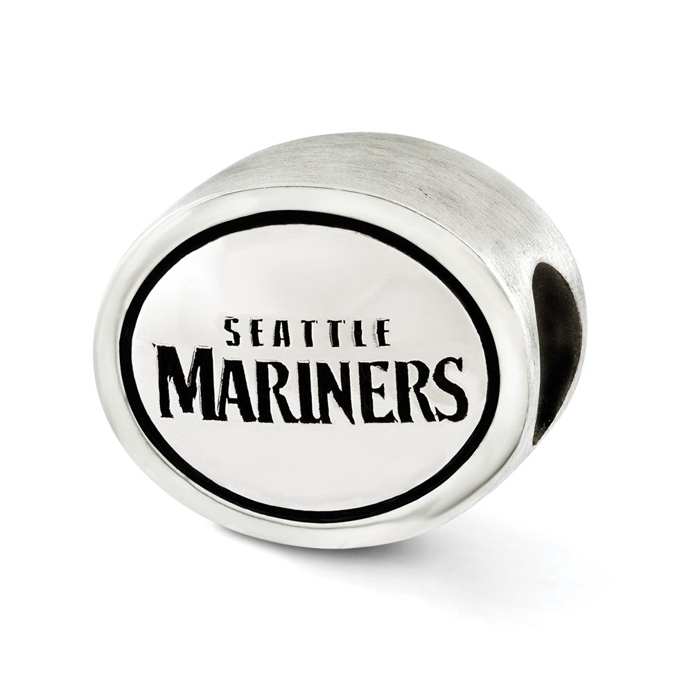 Sterling Silver Mlb Siskiyou Buckle Antiqued Seattle Mariners Bead