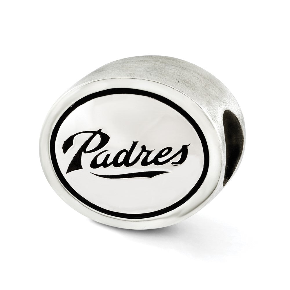 Sterling Silver Mlb Siskiyou Buckle Antiqued San Diego Padres Bead
