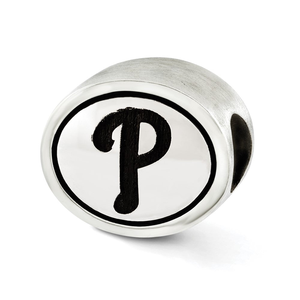 Sterling Silver Mlb Siskiyou Buckle Antiqued Philadelphia Phillies Bead