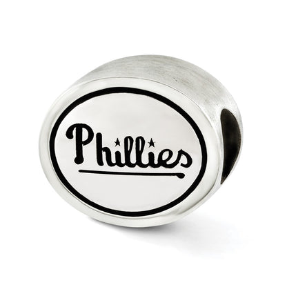 Sterling Silver Mlb Siskiyou Buckle Antiqued Philadelphia Phillies Bead