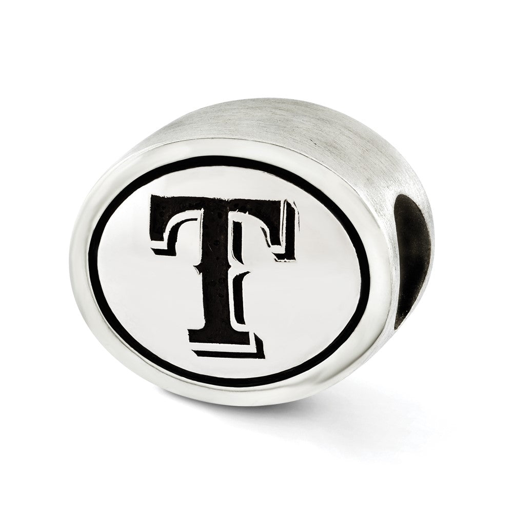 Sterling Silver Mlb Siskiyou Buckle Antiqued Texas Rangers Bead