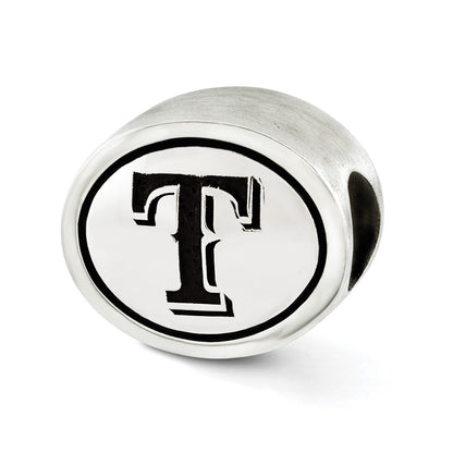Sterling Silver Mlb Siskiyou Buckle Antiqued Texas Rangers Bead