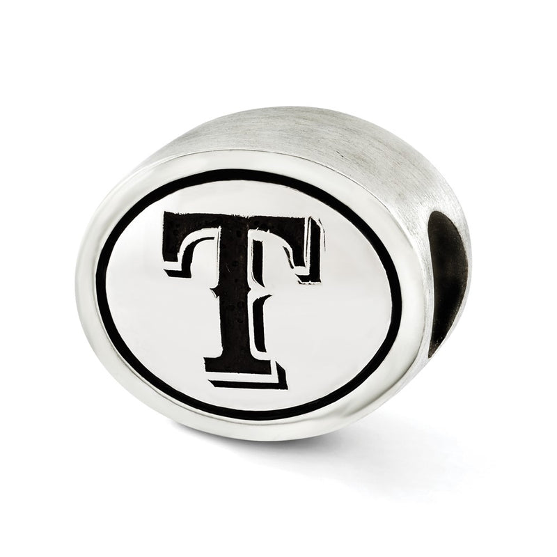 Sterling Silver Mlb Siskiyou Buckle Antiqued Texas Rangers Bead