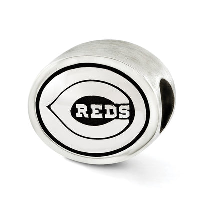 Sterling Silver Mlb Siskiyou Buckle Antiqued Cincinnati Reds Bead