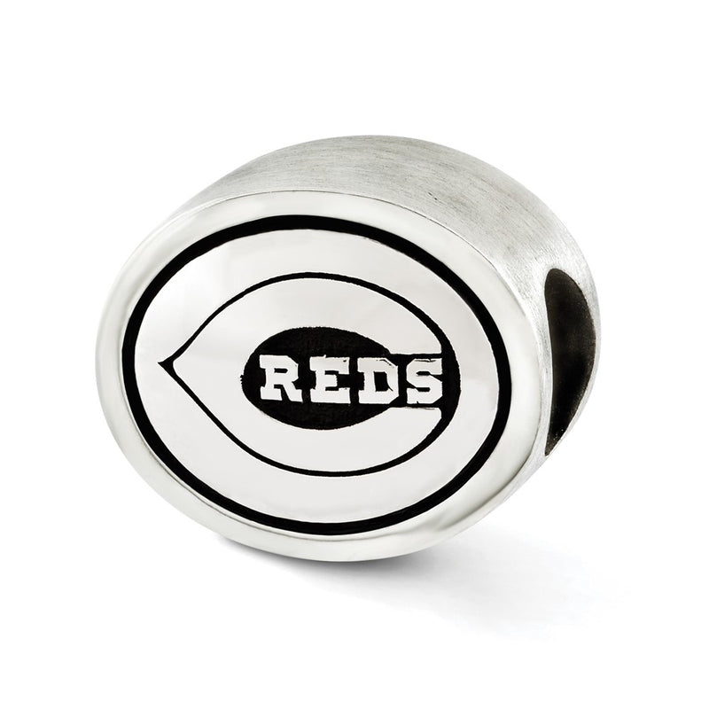 Sterling Silver Mlb Siskiyou Buckle Antiqued Cincinnati Reds Bead