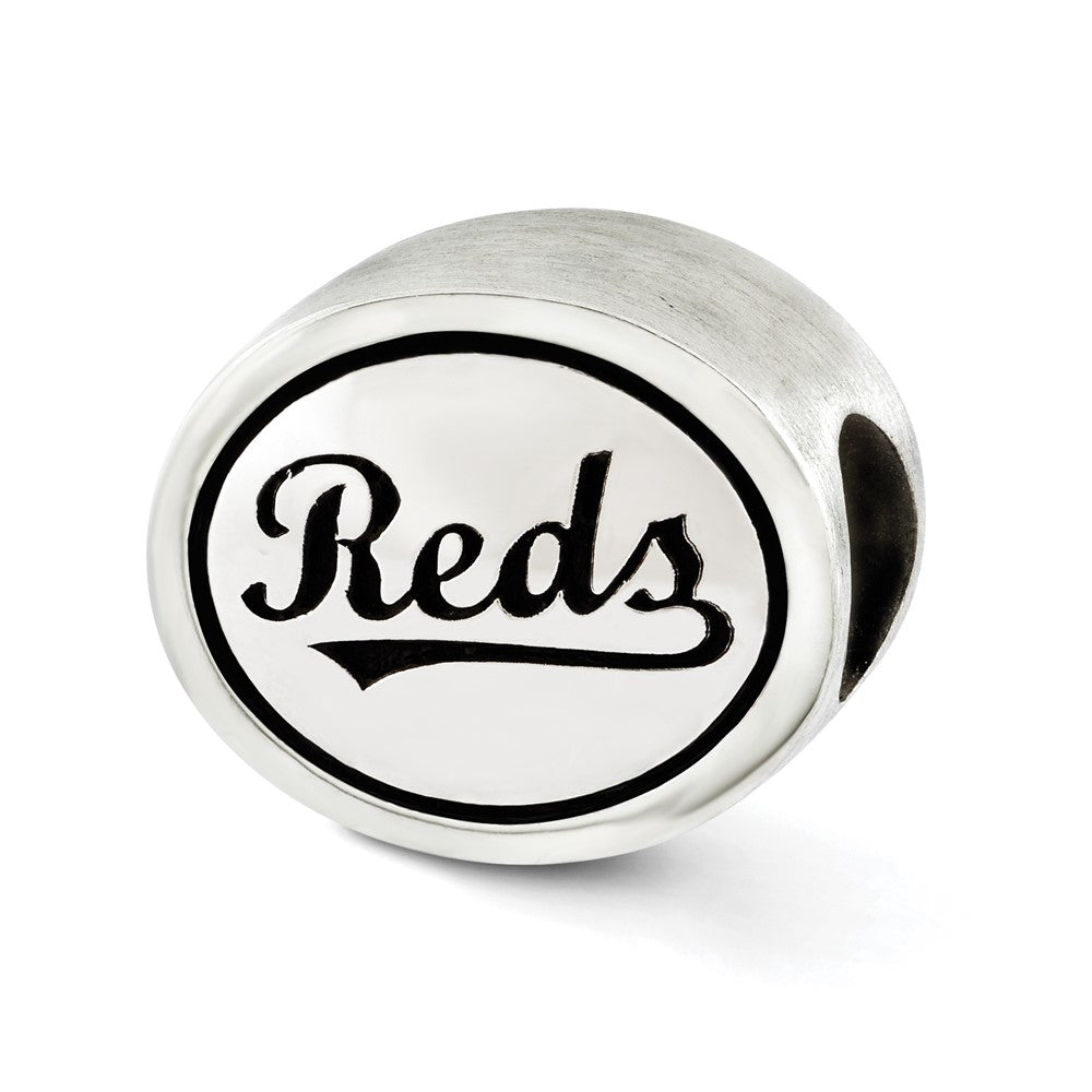 Sterling Silver Mlb Siskiyou Buckle Antiqued Cincinnati Reds Bead