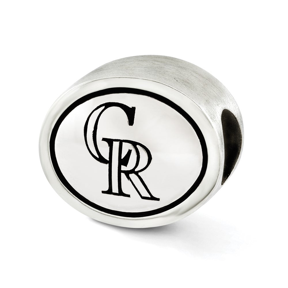 Sterling Silver Mlb Siskiyou Buckle Antiqued Colorado Rockies Bead