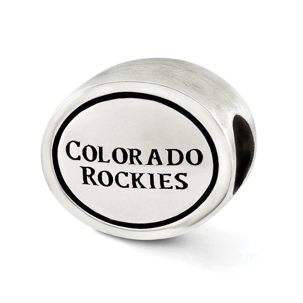 Sterling Silver Mlb Siskiyou Buckle Antiqued Colorado Rockies Bead