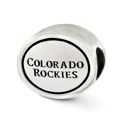Sterling Silver Mlb Siskiyou Buckle Antiqued Colorado Rockies Bead