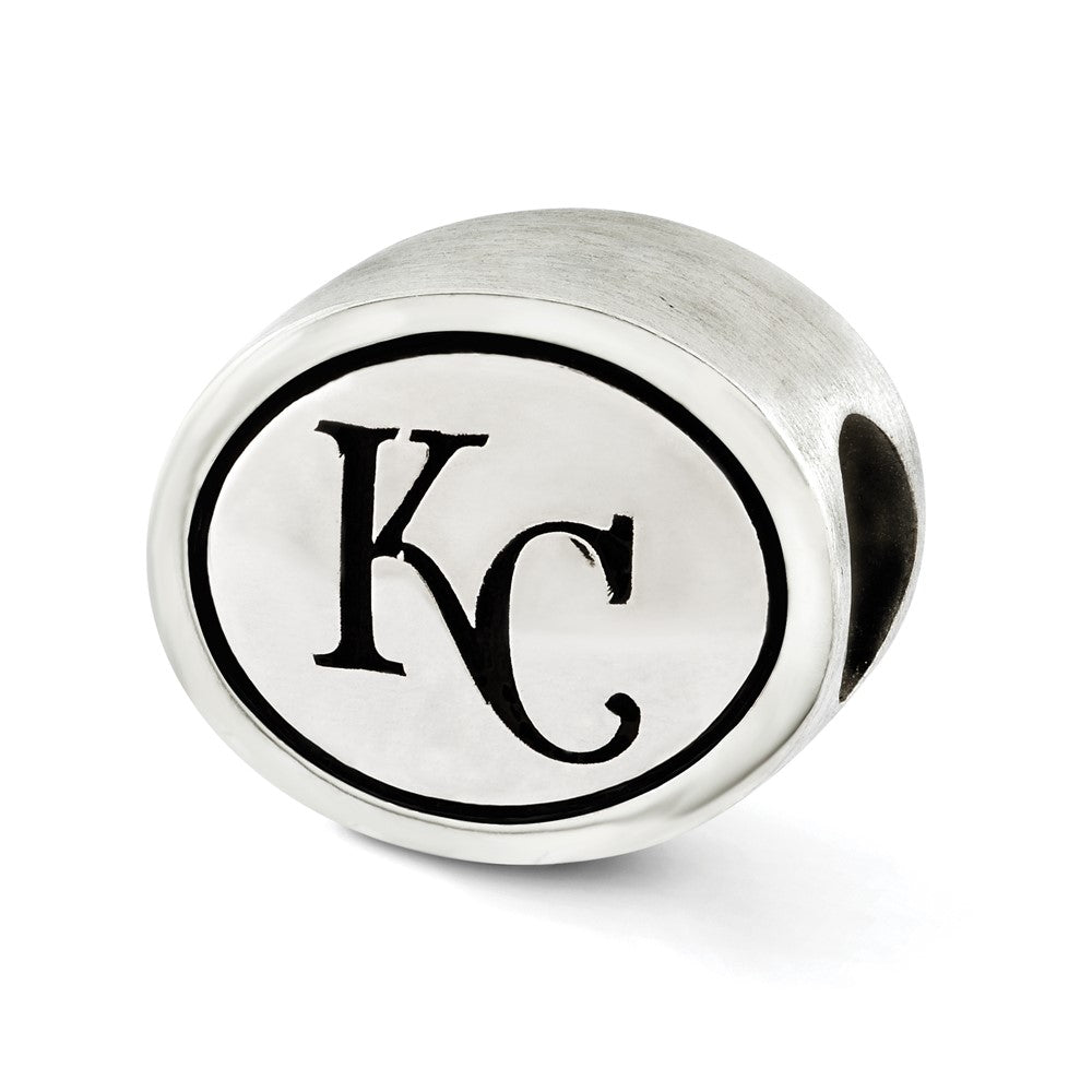 Sterling Silver Mlb Siskiyou Buckle Antiqued Kansas City Royals Bead