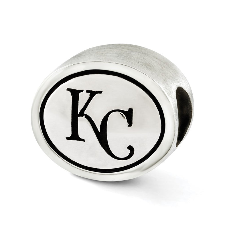 Sterling Silver Mlb Siskiyou Buckle Antiqued Kansas City Royals Bead