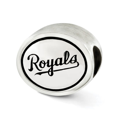 Sterling Silver Mlb Siskiyou Buckle Antiqued Kansas City Royals Bead