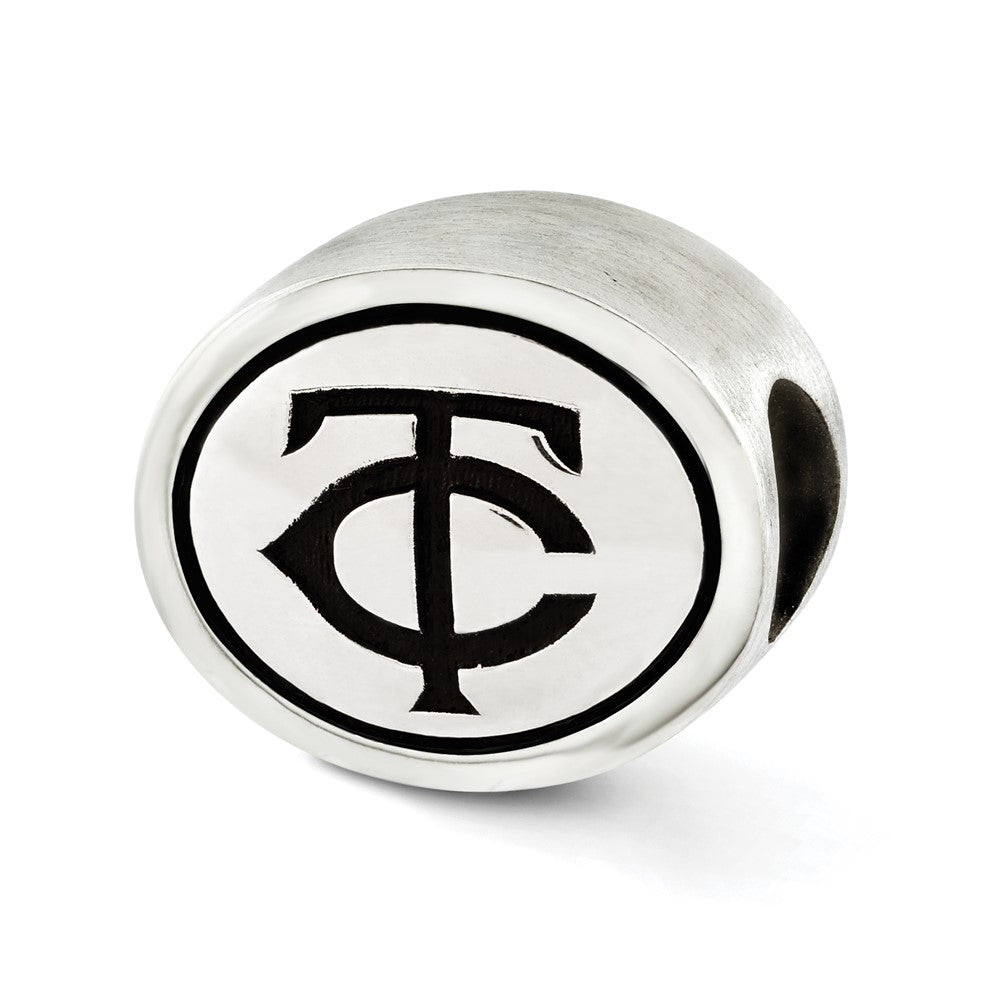Sterling Silver Mlb Siskiyou Buckle Antiqued Minnesota Twins Bead