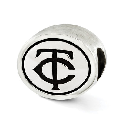 Sterling Silver Mlb Siskiyou Buckle Antiqued Minnesota Twins Bead