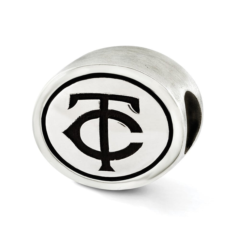 Sterling Silver Mlb Siskiyou Buckle Antiqued Minnesota Twins Bead